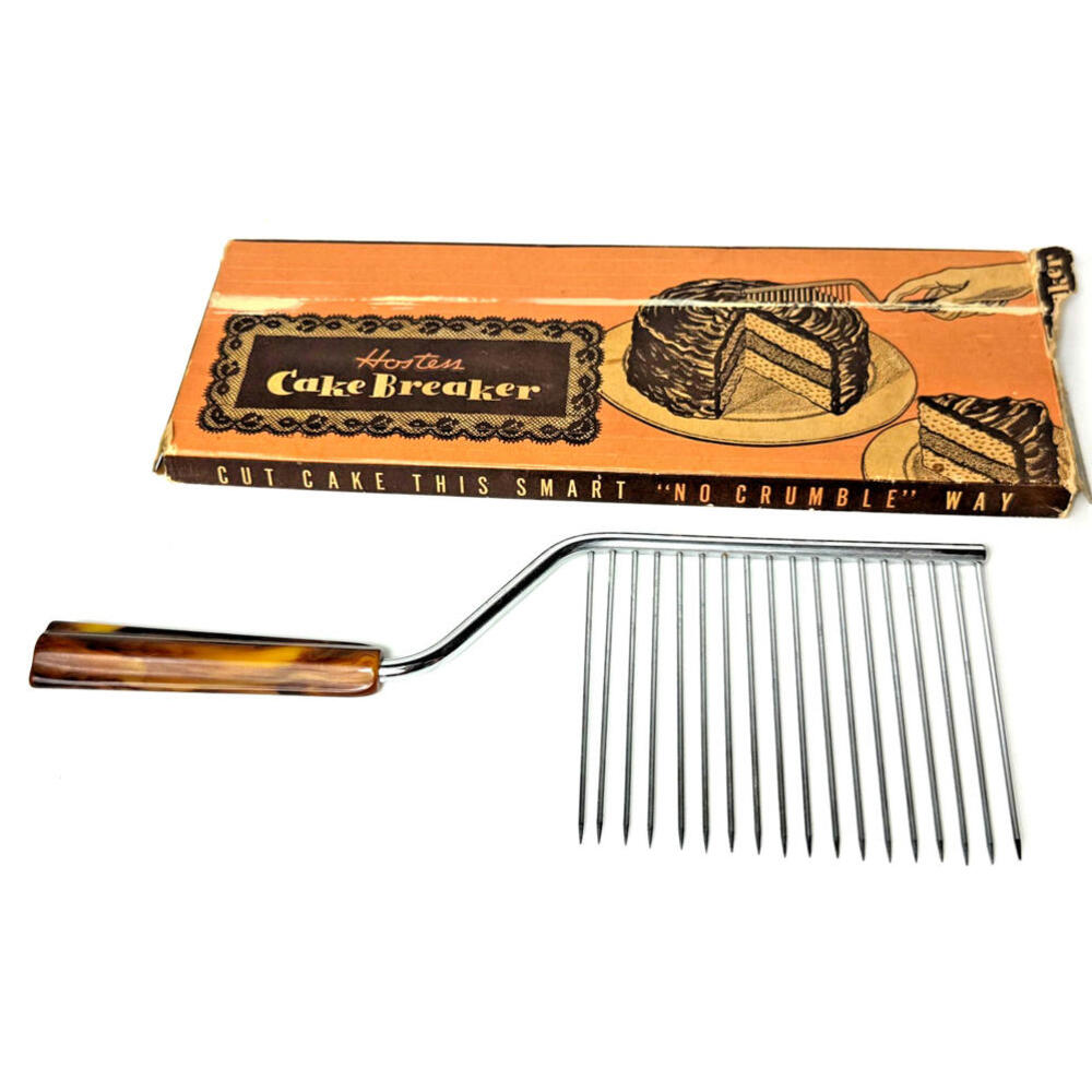 VTG HOSTESS Cake Breaker Dessert Server Tool USA Bakelite w/Original Box 10"